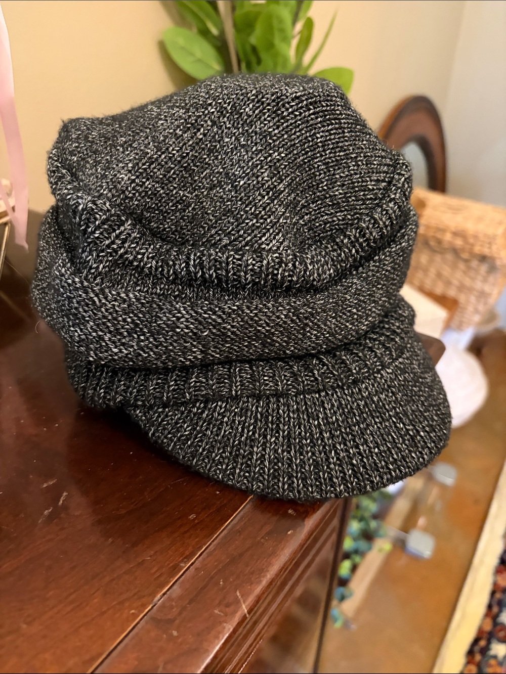 adidas Charcoal Knit Visor Beanie - Picture 5 of 7